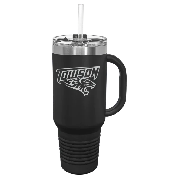 Towson University Polar Camel 40 oz. Travel Mug with Snap Lid & Straw