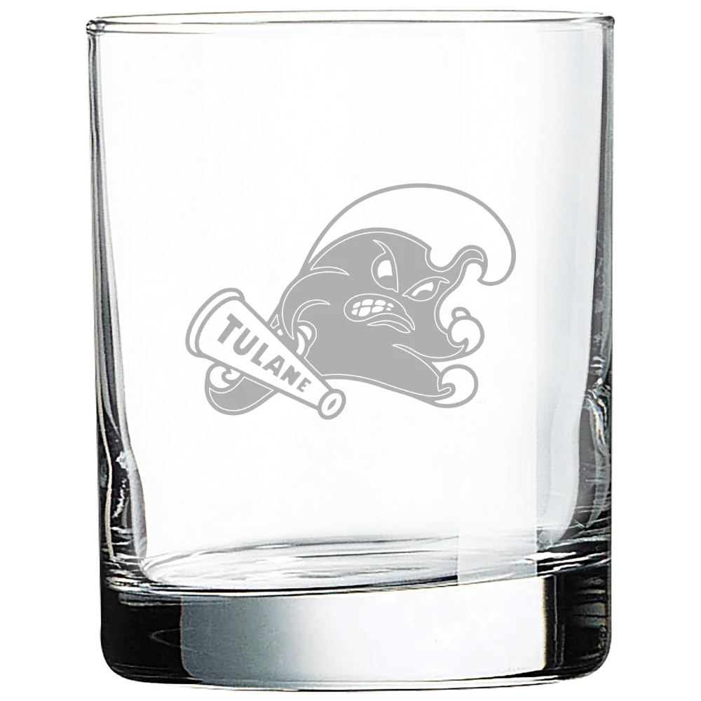 Tulane University Polar Camel 10 1/2 oz. On The Rocks Glass
