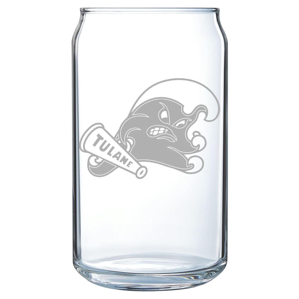 Tulane University Polar Camel 16 oz. Can Glass