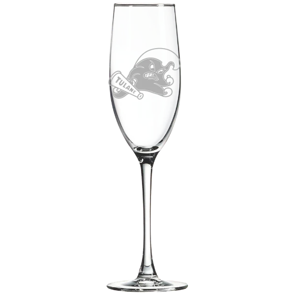 Tulane University Polar Camel 8 oz. Champagne Flute