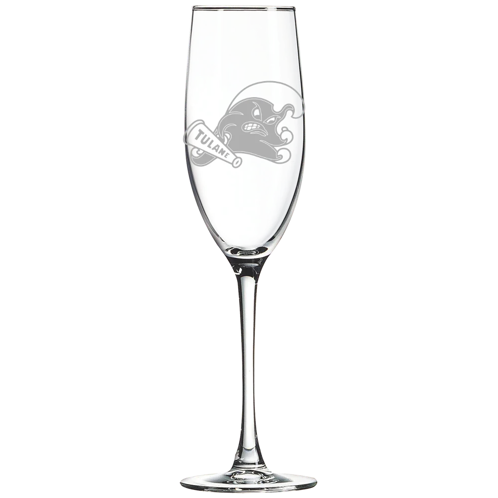 Tulane University Polar Camel 8 oz. Champagne Flute