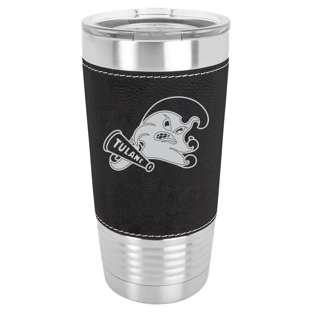 Tulane University Polar Camel 20 oz. Leatherette Grip Tumbler with Standard Lid