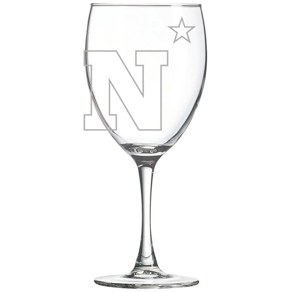 U.S. Naval Academy Polar Camel 10 1/2 oz. Wine Glass