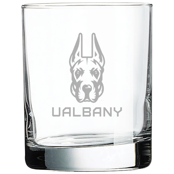 University at Albany Polar Camel 10 1/2 oz. On The Rocks Glass