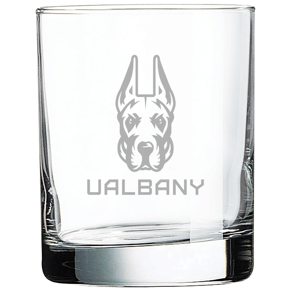 University at Albany Polar Camel 10 1/2 oz. On The Rocks Glass