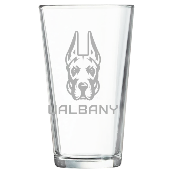 University at Albany Polar Camel 16 oz. Pint Mixing Glass