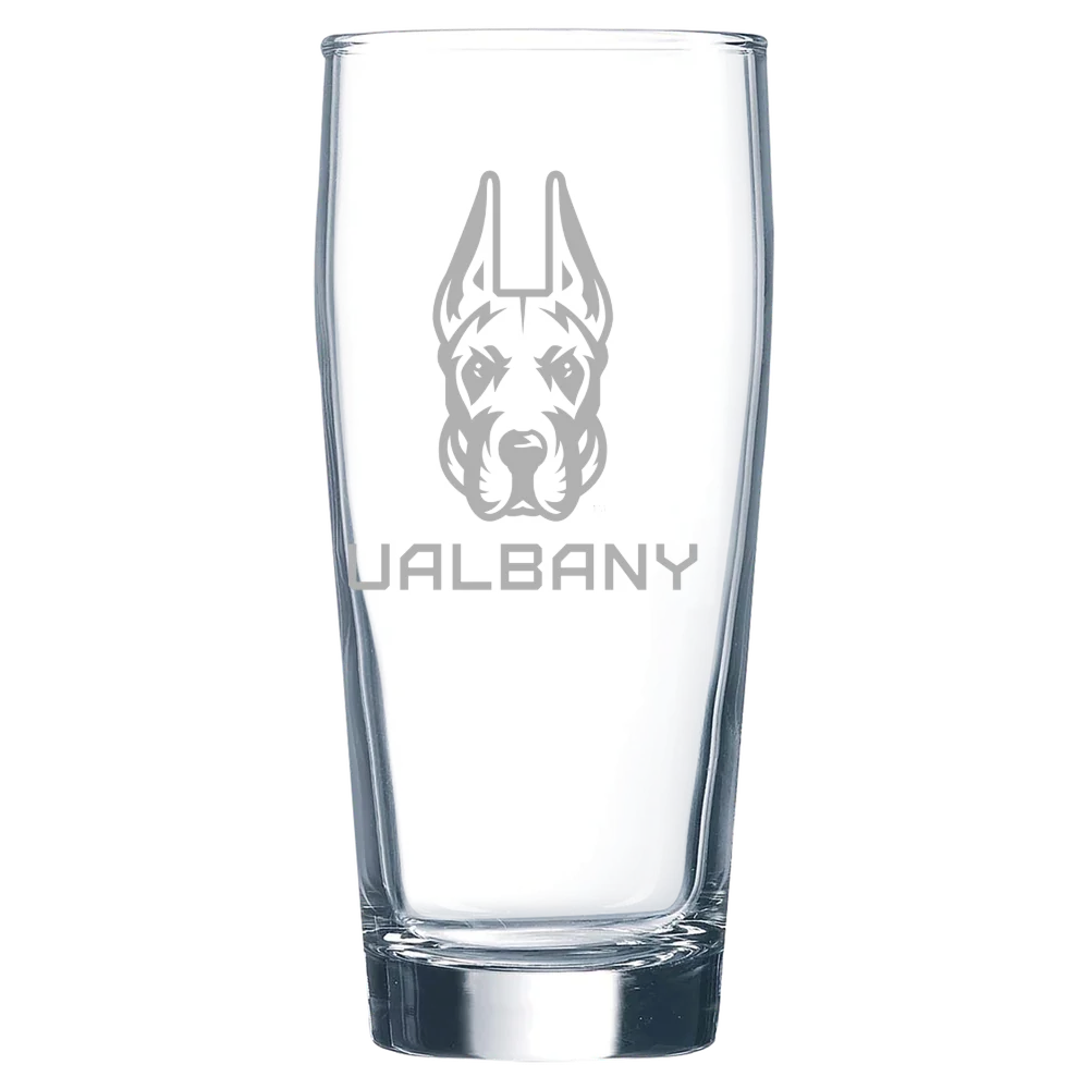 University at Albany Polar Camel 16 oz. Willi Becher Beer Glass