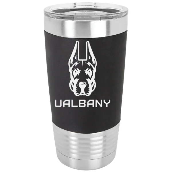 University at Albany Polar Camel 20 oz. Silicone Grip Tumbler with Standard Lid