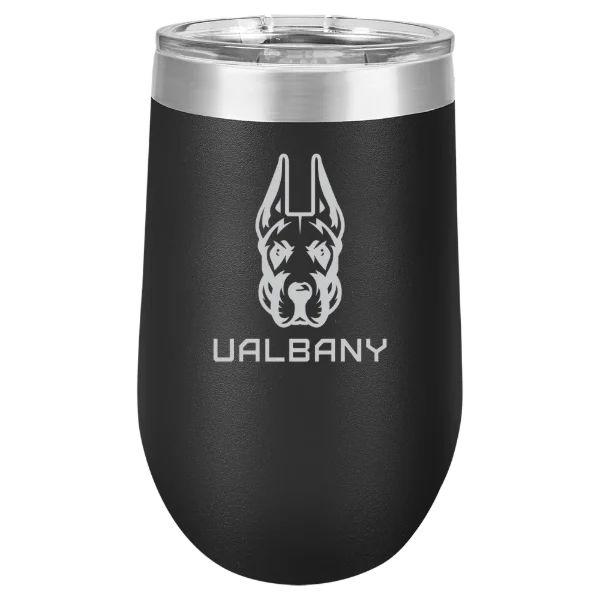 University at Albany Polar Camel 16 oz. Stemless Wine Tumbler