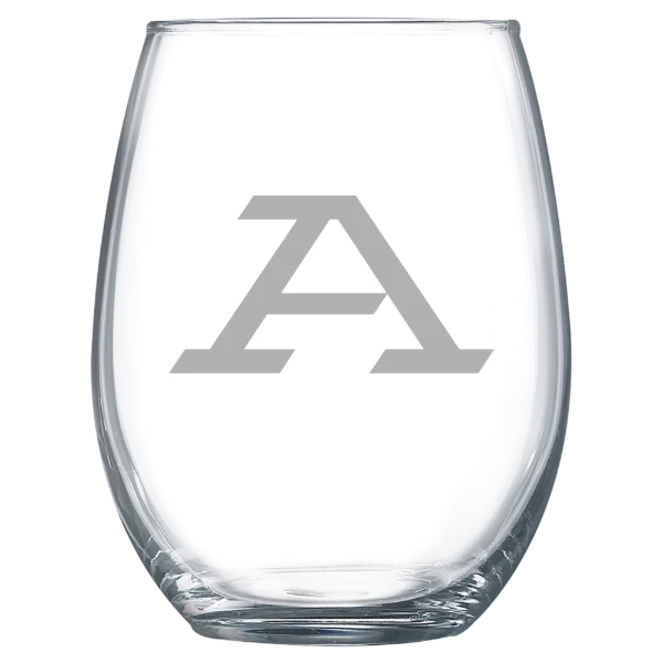 University of Akron Polar Camel 15 oz. Stemless Wine Glass