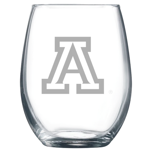 University of Arizona Polar Camel 9 oz. Stemless Wine Glass