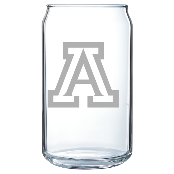 University of Arizona Polar Camel 16 oz. Can Glass
