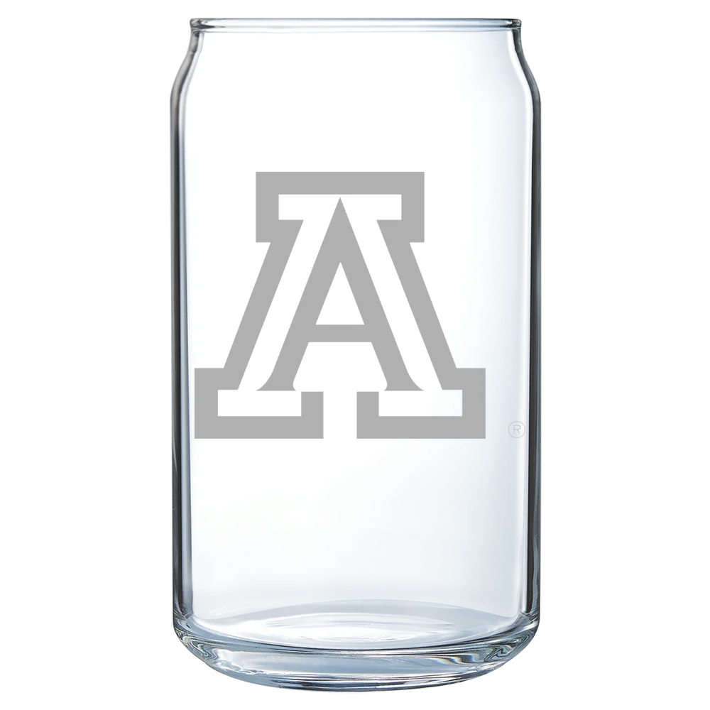 University of Arizona Polar Camel 16 oz. Can Glass