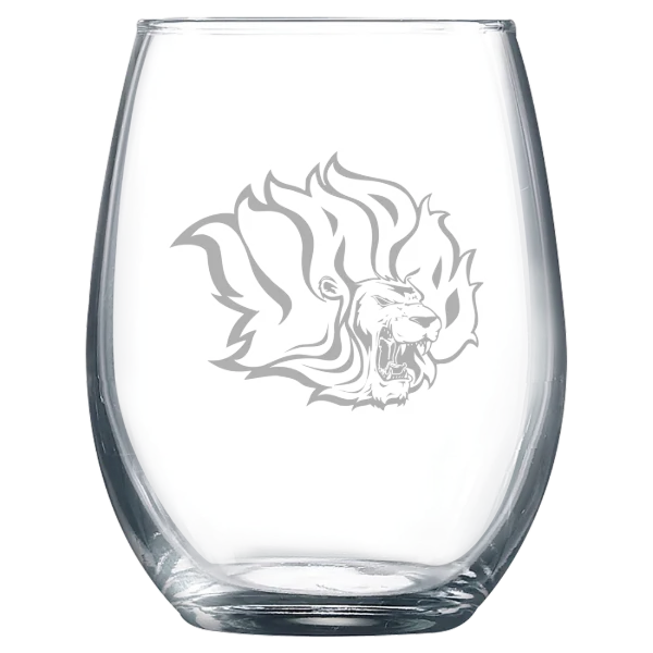 University of Arkansas, Pine Bluff Polar Camel 9 oz. Stemless Wine Glass