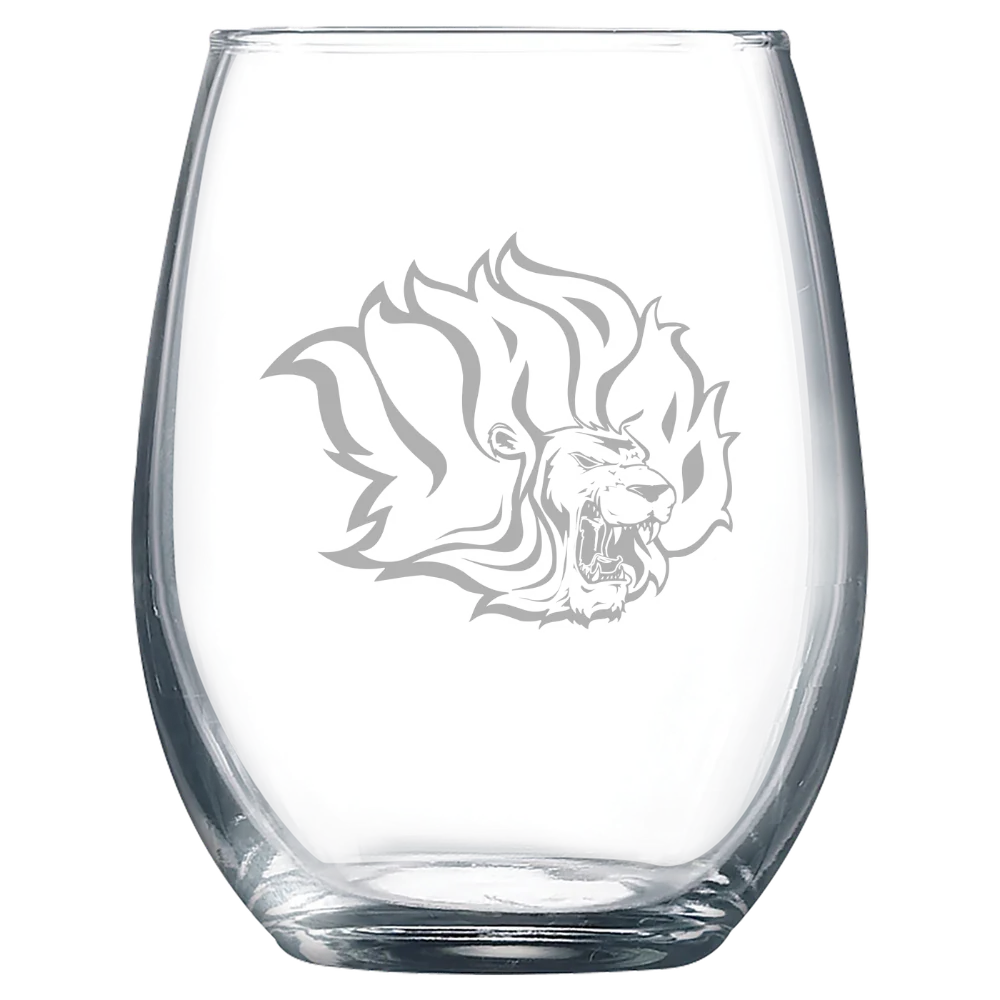 University of Arkansas, Pine Bluff Polar Camel 9 oz. Stemless Wine Glass