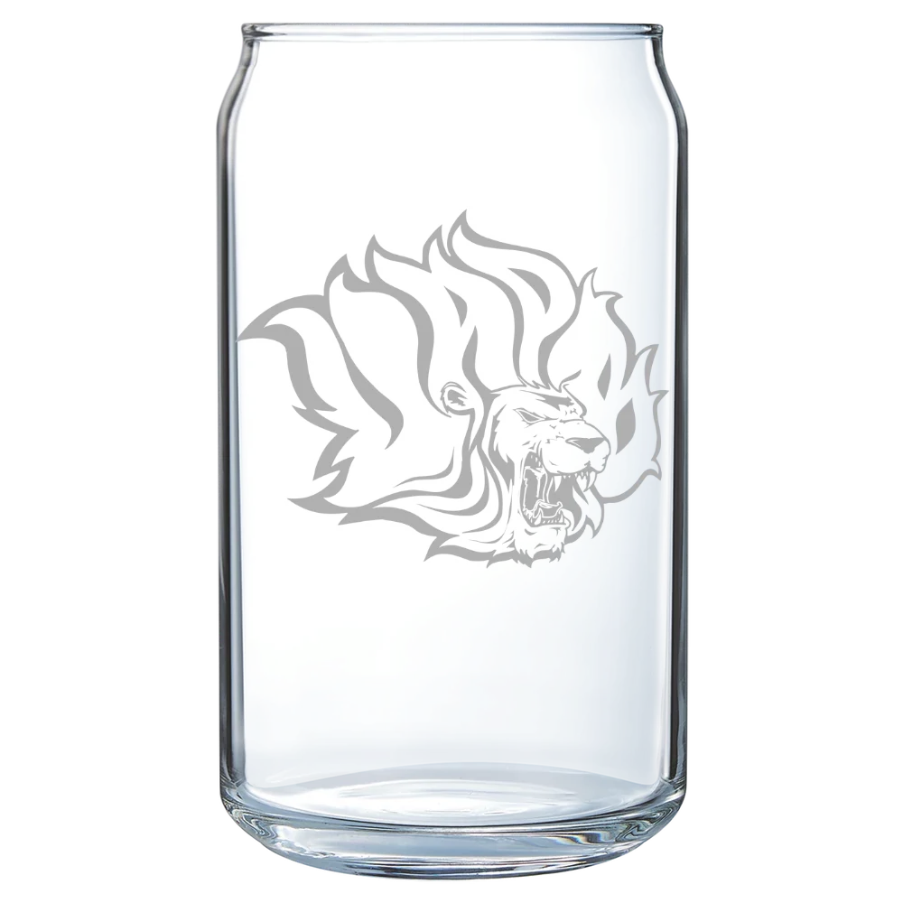 University of Arkansas, Pine Bluff Polar Camel 16 oz. Can Glass