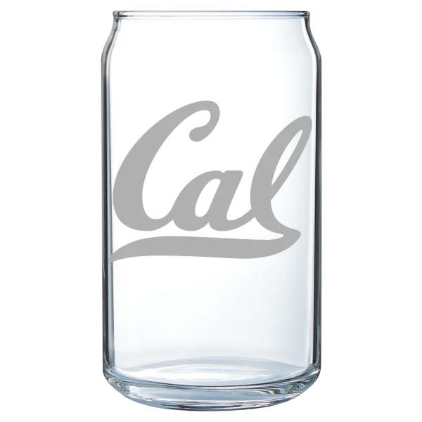 University of California, Berkeley Polar Camel 16 oz. Can Glass