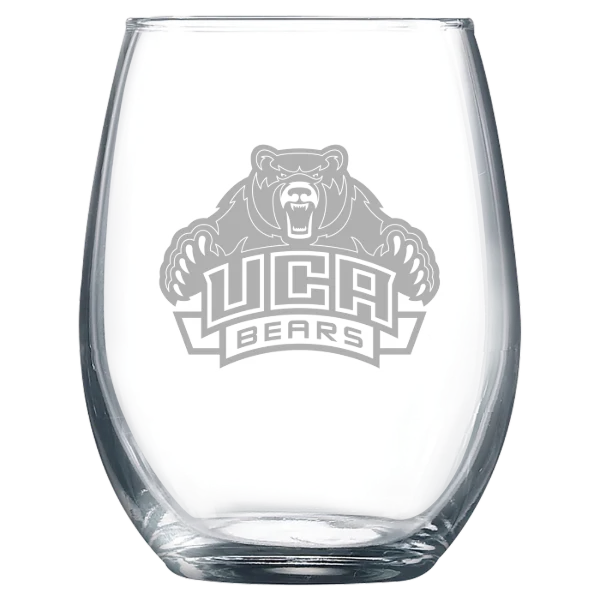 University of Central Arkansas Polar Camel 9 oz. Stemless Wine Glass