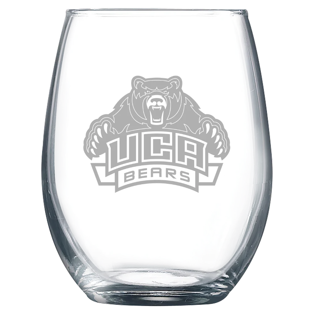 University of Central Arkansas Polar Camel 9 oz. Stemless Wine Glass