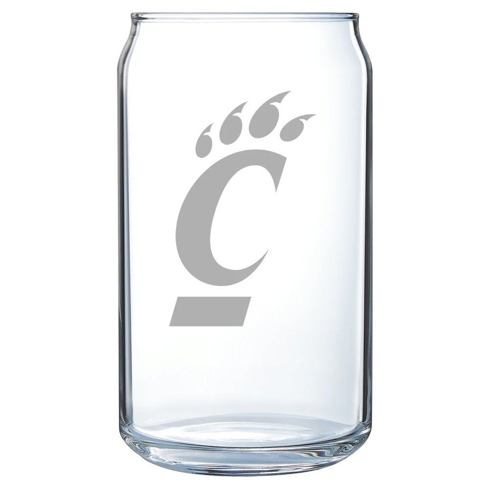 University of Cincinnati Polar Camel 16 oz. Can Glass
