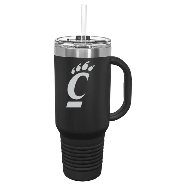 University of Cincinnati Polar Camel 40 oz. Travel Mug with Snap Lid & Straw