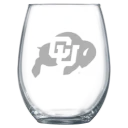 University of Colorado Boulder Polar Camel 15 oz. Stemless Wine Glass