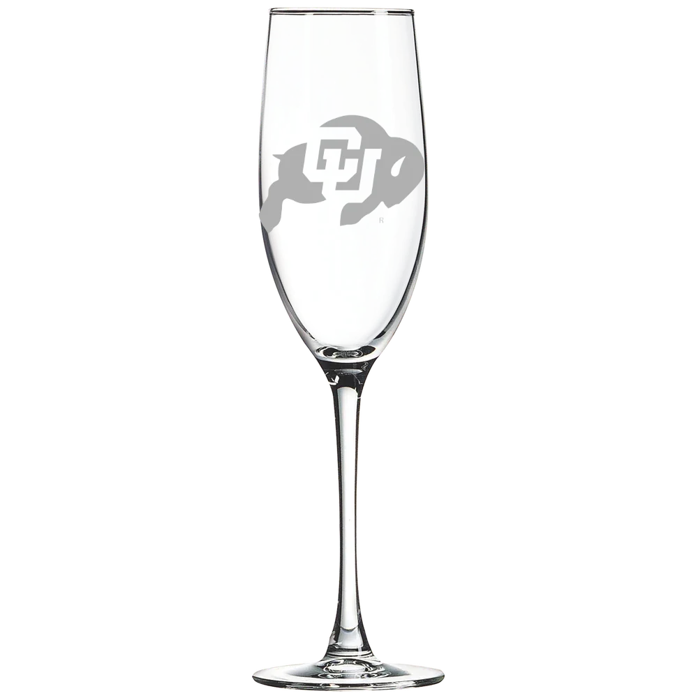 University of Colorado Boulder Polar Camel 8 oz. Champagne Flute