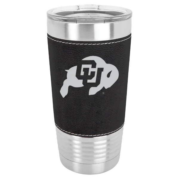 University of Colorado Boulder Polar Camel 20 oz. Leatherette Grip Tumbler with Standard Lid