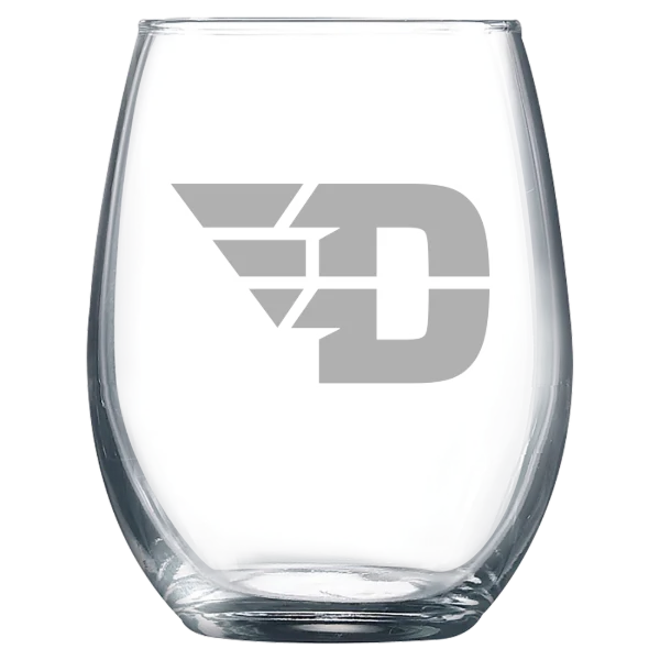University of Dayton Polar Camel 9 oz. Stemless Wine Glass
