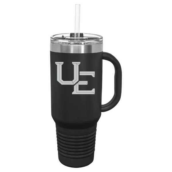University of Evansville Polar Camel 40 oz. Travel Mug with Snap Lid & Straw