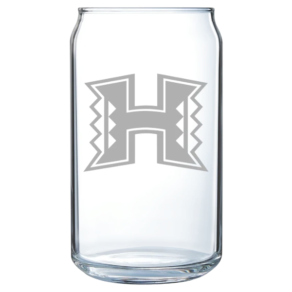 University of Hawaii, Manoa Polar Camel 16 oz. Can Glass