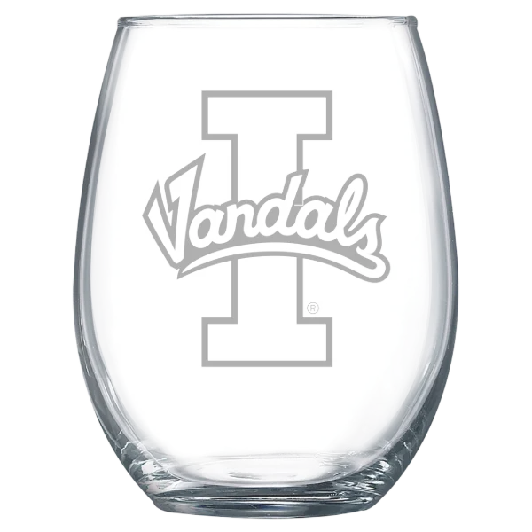 University of Idaho Polar Camel 15 oz. Stemless Wine Glass