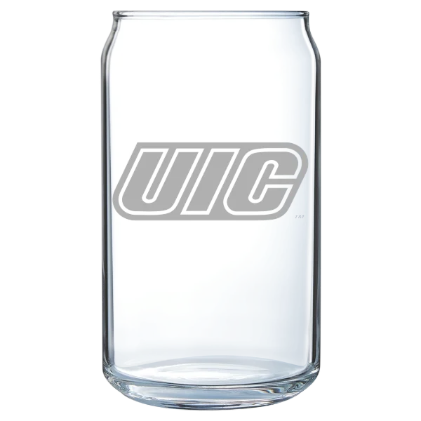 University of Illinois Chicago Polar Camel 16 oz. Can Glass