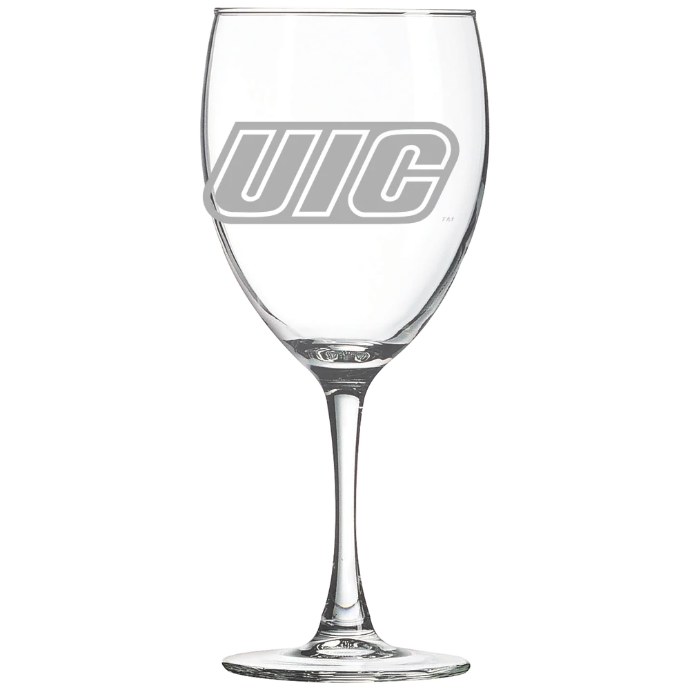University of Illinois Chicago Polar Camel 10 1/2 oz. Wine Glass