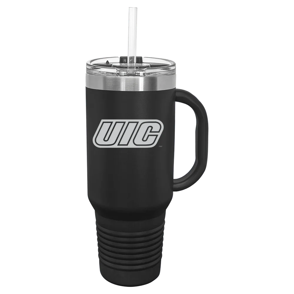 University of Illinois Chicago Polar Camel 40 oz. Travel Mug with Snap Lid & Straw
