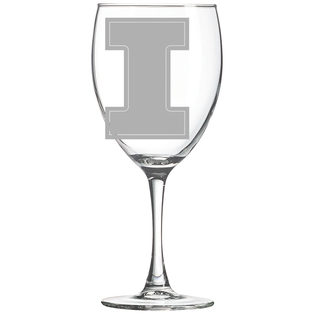 University of Illinois Urbana-Champaign Polar Camel 10 1/2 oz. Wine Glass