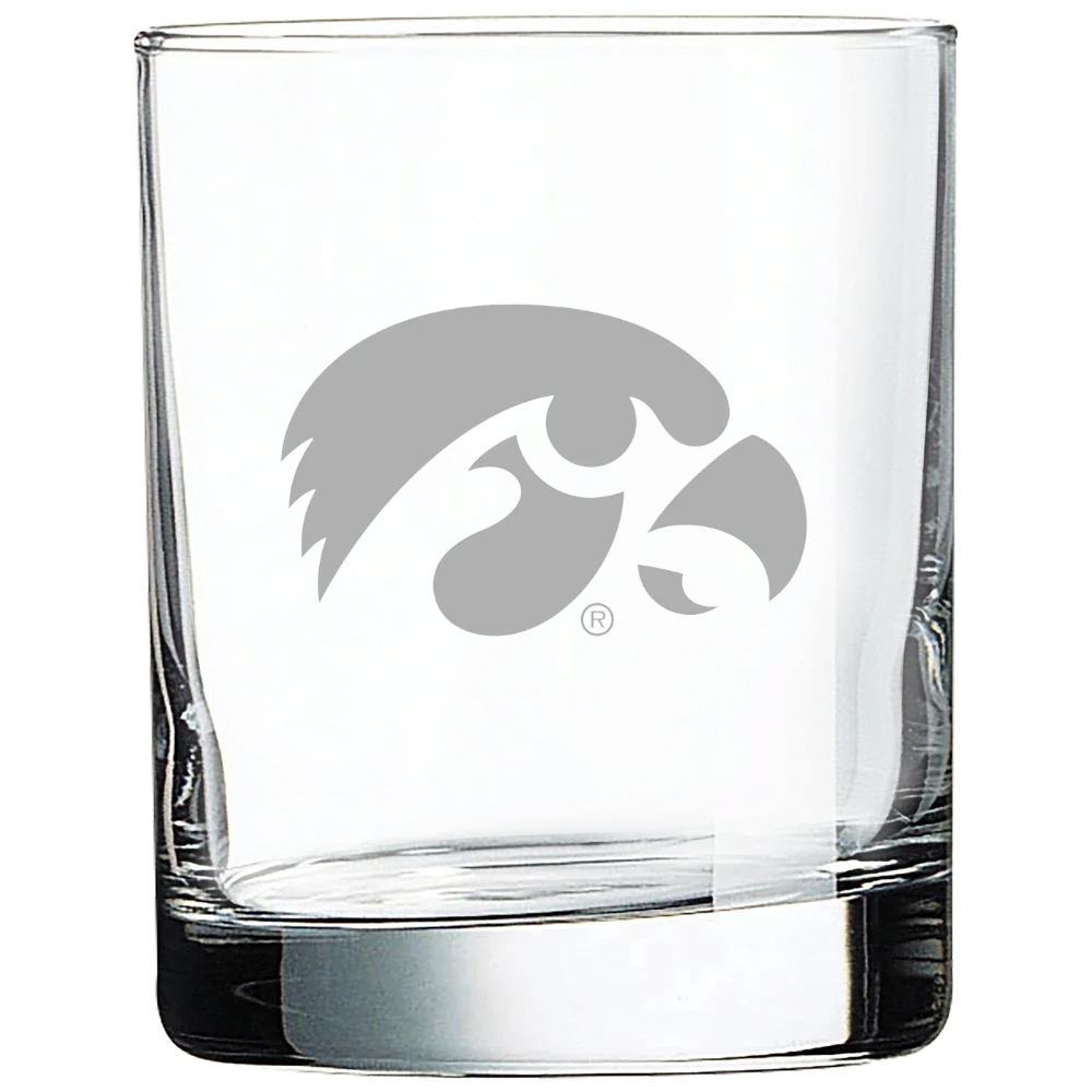University of Iowa Polar Camel 10 1/2 oz. On The Rocks Glass
