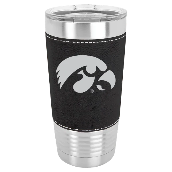 University of Iowa Polar Camel 20 oz. Leatherette Grip Tumbler with Standard Lid