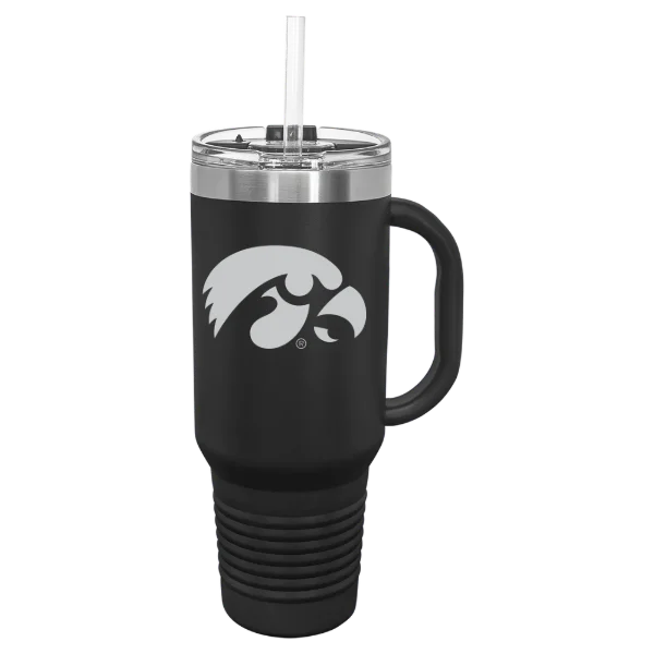 University of Iowa Polar Camel 40 oz. Travel Mug with Snap Lid & Straw