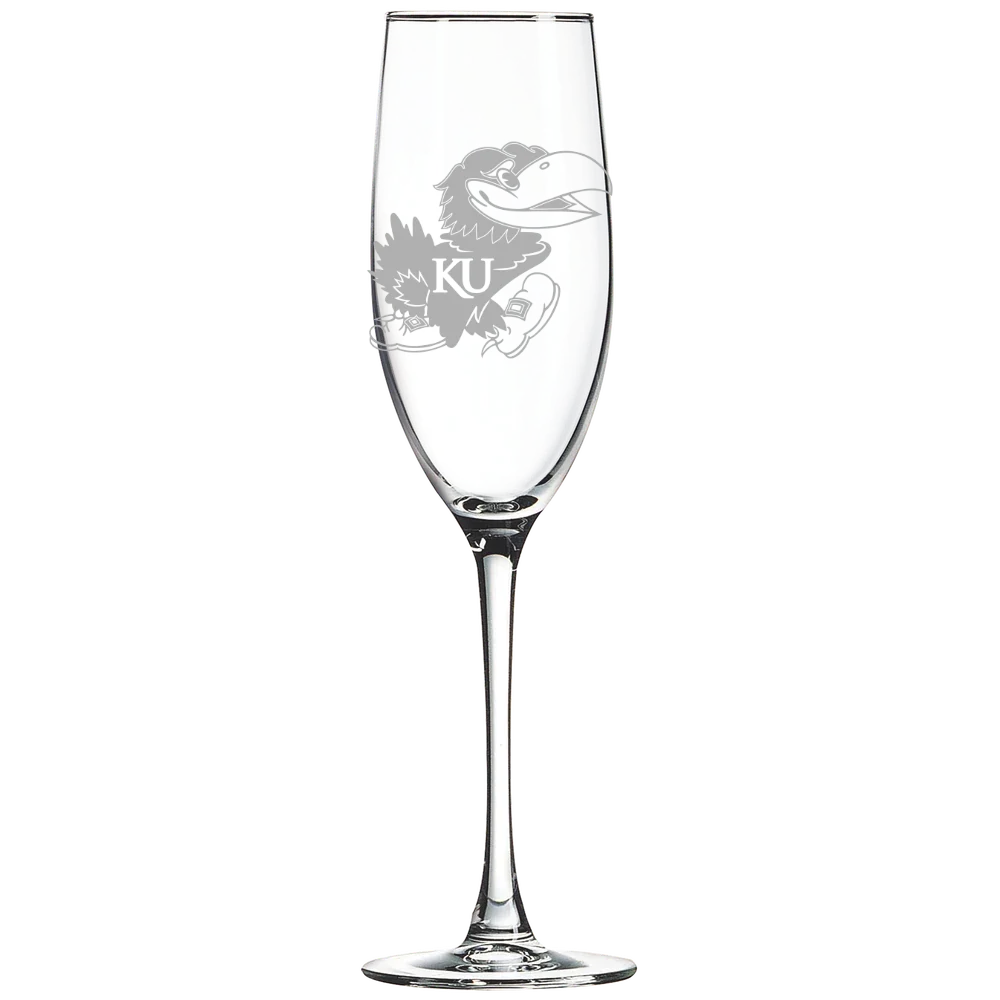 University of Kansas Polar Camel 8 oz. Champagne Flute