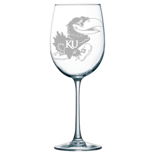 University of Kansas Polar Camel 19 oz. Wine Glass