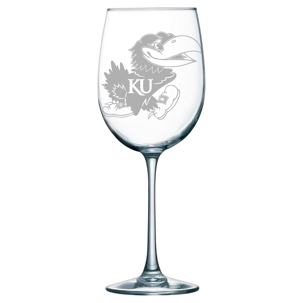 University of Kansas Polar Camel 19 oz. Wine Glass