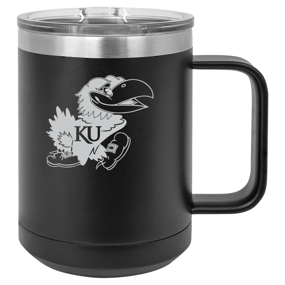 University of Kansas Polar Camel 15 oz. Mug with Slider Lid