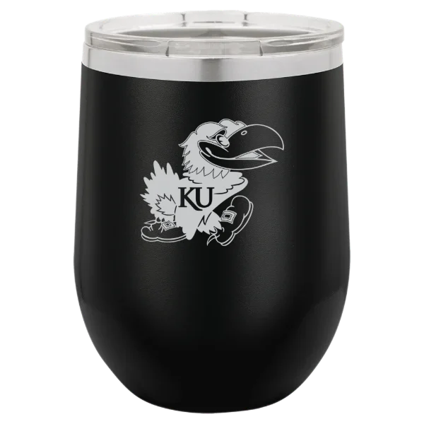 University of Kansas Polar Camel 12 oz. Stemless Wine Tumbler