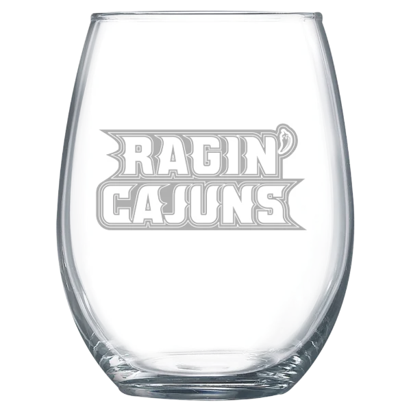 University of Louisiana at Lafayette Polar Camel 15 oz. Stemless Wine Glass