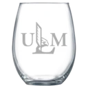 University of Louisiana Monroe Polar Camel 15 oz. Stemless Wine Glass