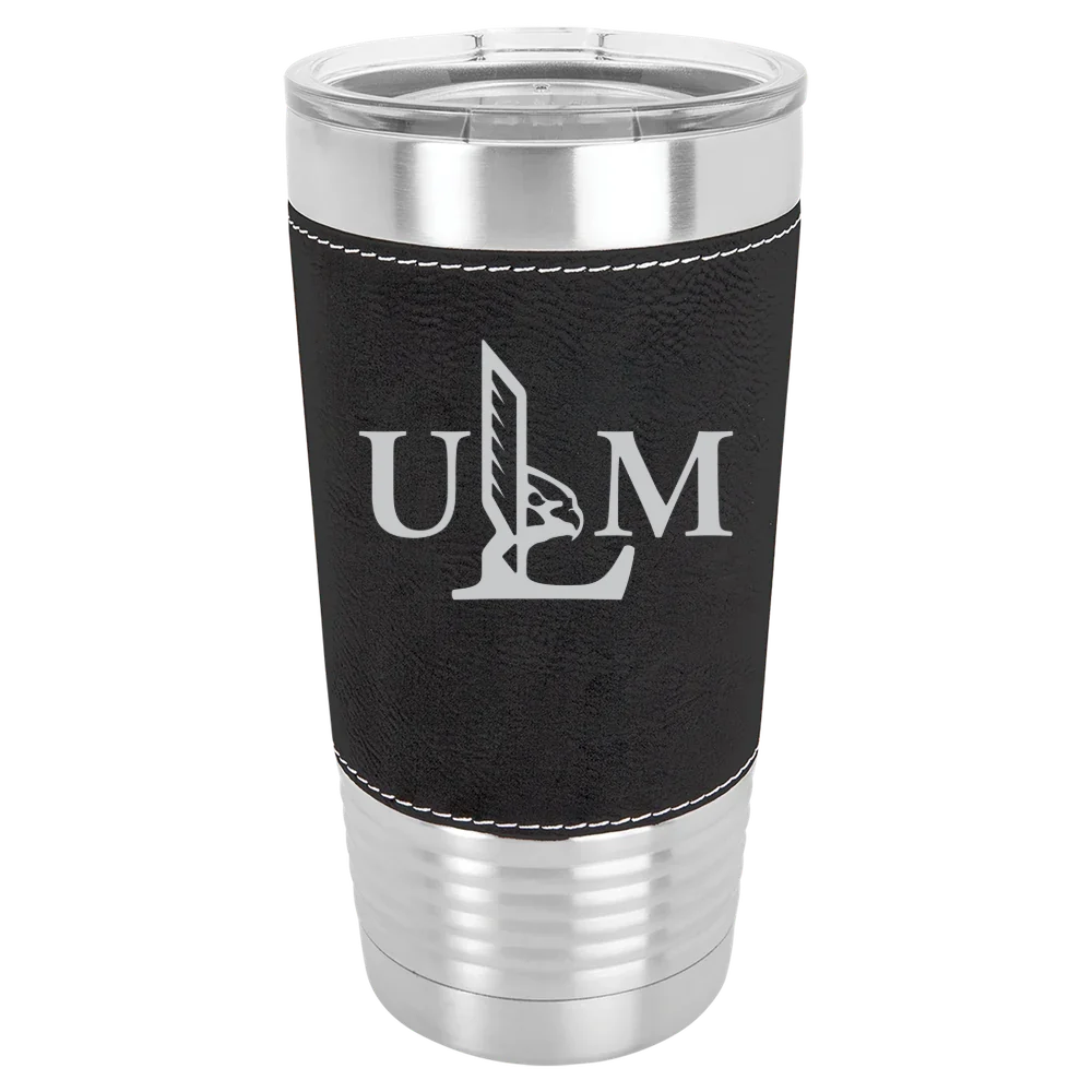 University of Louisiana Monroe Polar Camel 20 oz. Leatherette Grip Tumbler with Standard Lid
