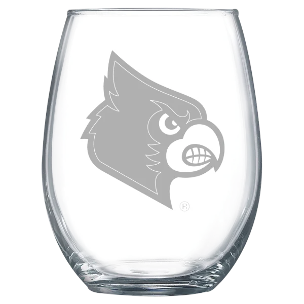 University of Louisville Polar Camel 15 oz. Stemless Wine Glass
