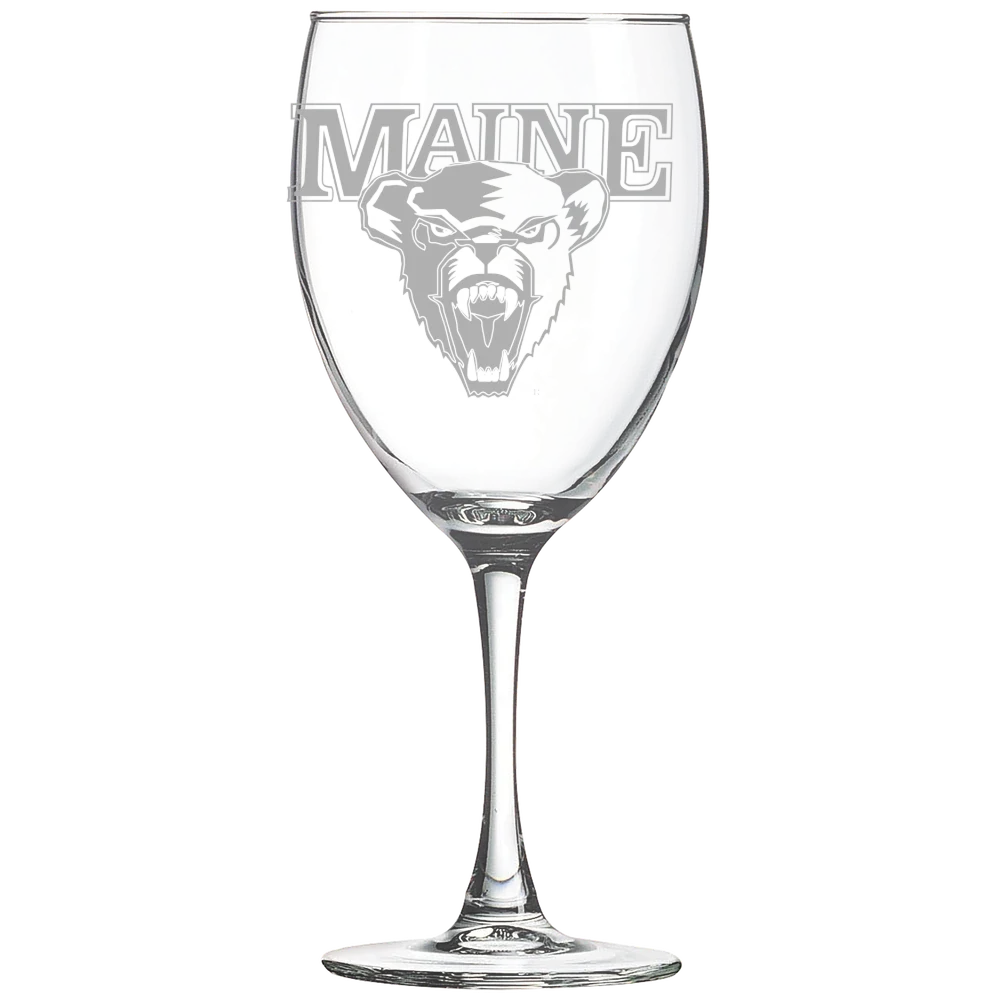 University of Maine Polar Camel 10 1/2 oz. Wine Glass