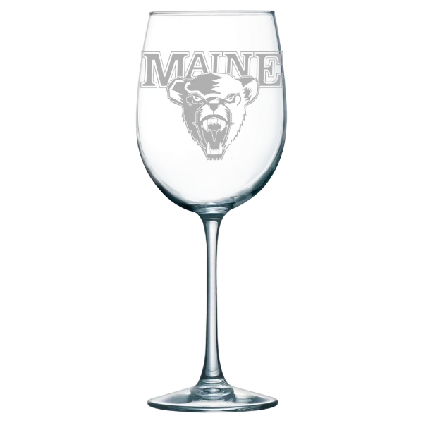 University of Maine Polar Camel 19 oz. Wine Glass